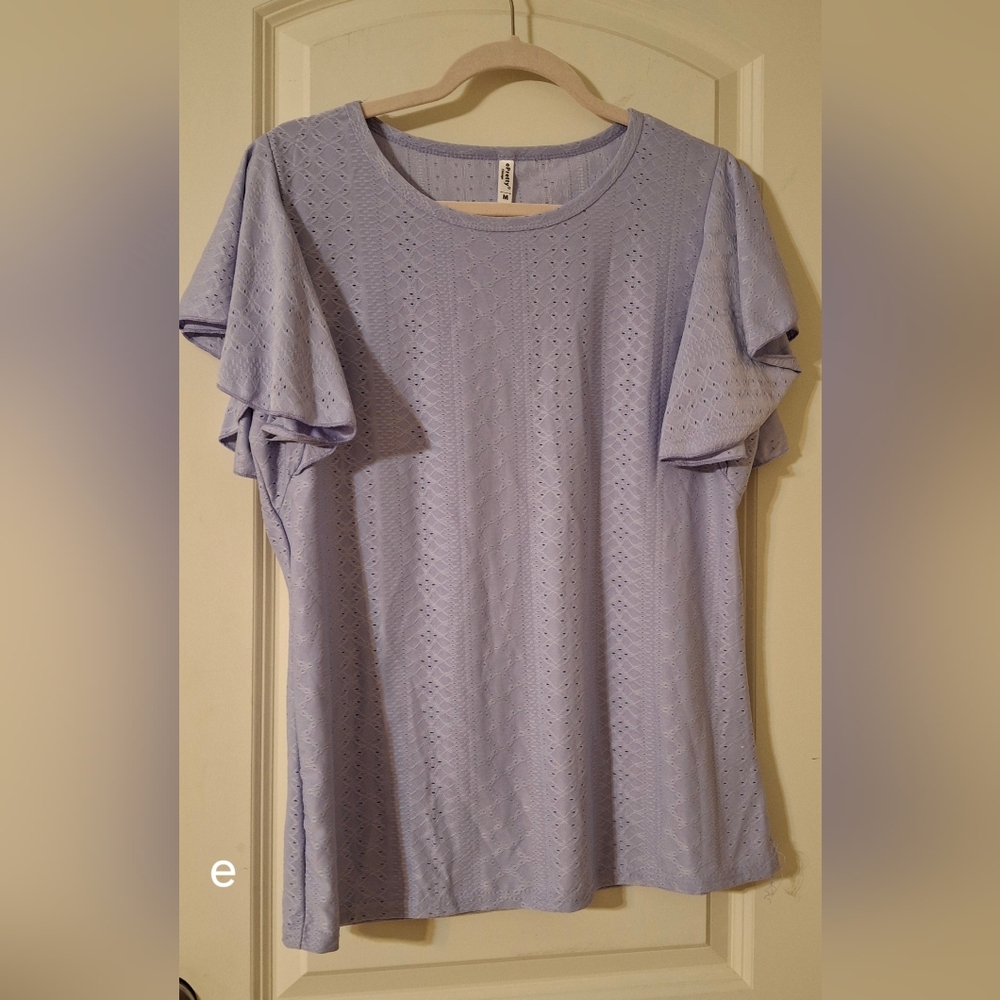 Epretty‎ Chicago ruffle sleeve purlpe blouse size M fairycore casual